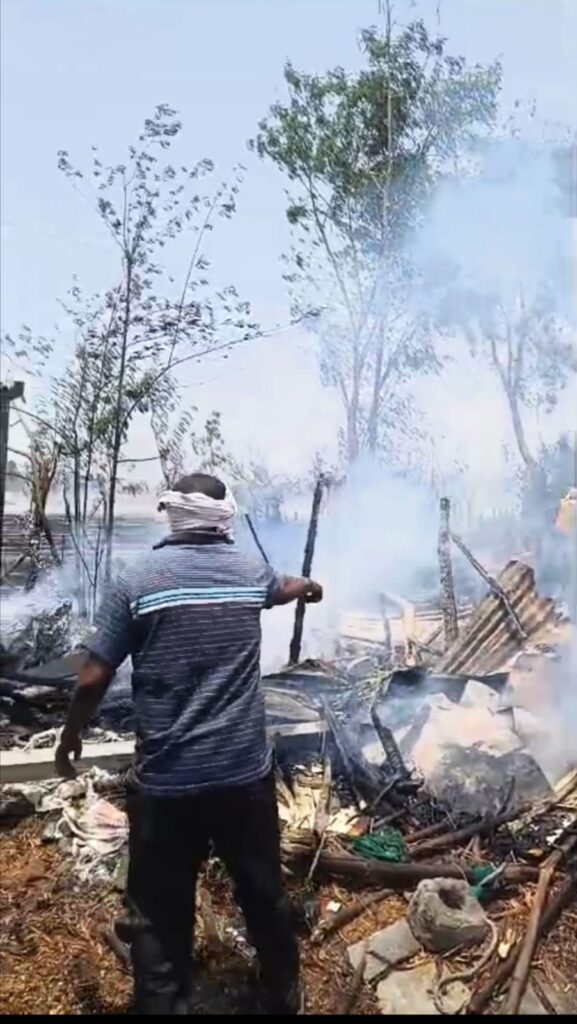 Murtijapur cowshed fire Sirso village