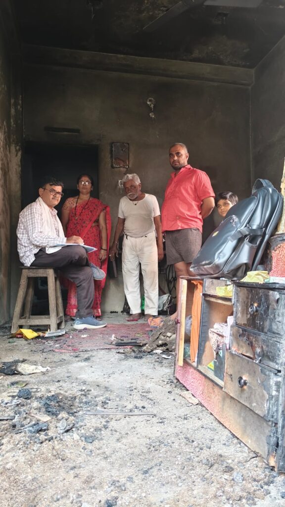 Balapur house fire incident