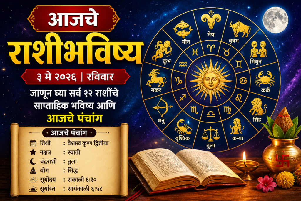Today Horoscope 3 May 2026 Marathi
